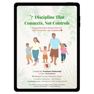 Parenting eBook transparent cover page on discipline with connections not controls