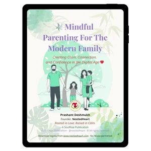 Digital eBook transparent cover page of Mindful Parenting for the Modern Family