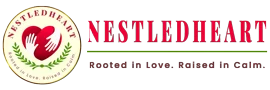NestledHeart transparent logo representing calm and gentle parenting